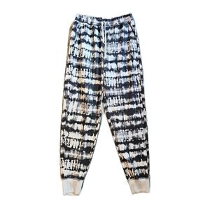 LuLaRoe Black and White Tie Dye Jogger Sweatpants Small